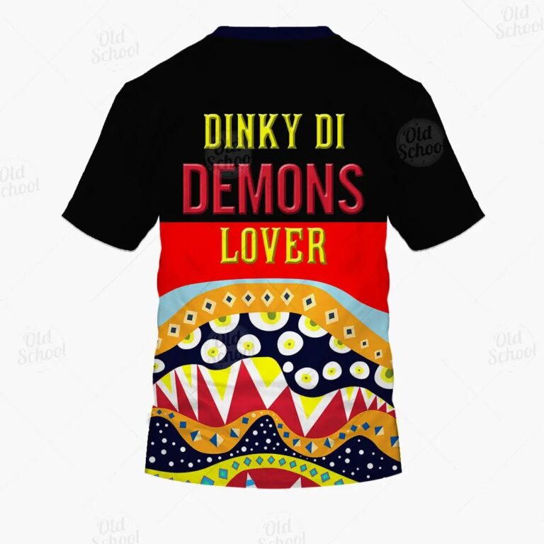 AFL Melbourne Demons Dinky Di Lover Aboriginal Flag x Indigenous T-Shirt