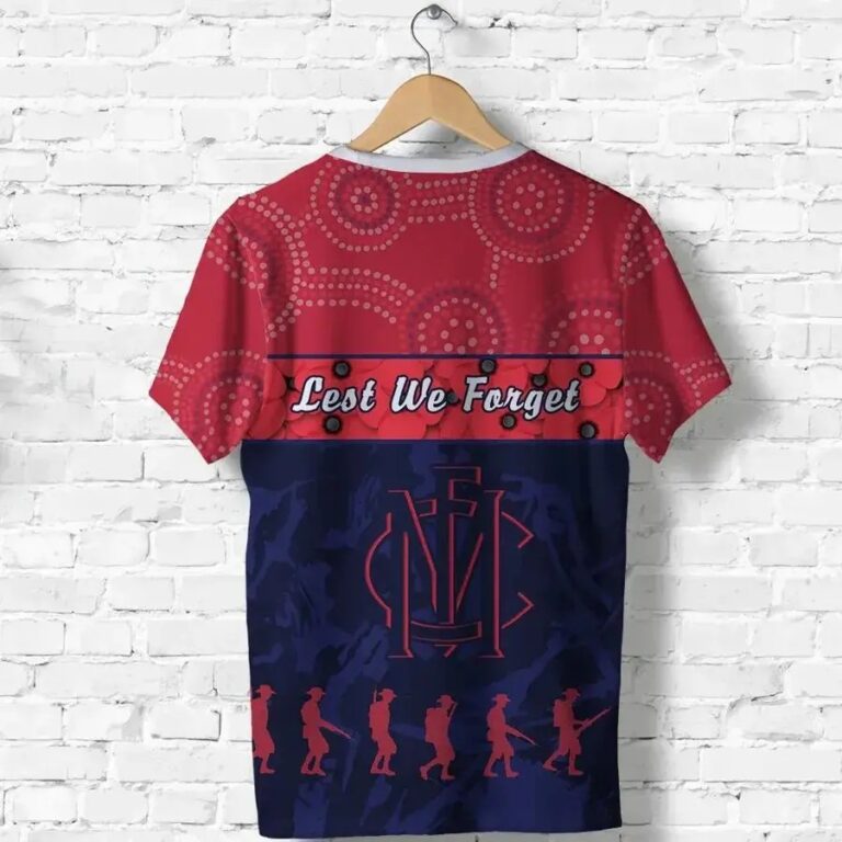 AFL Melbourne Demons ANZAC Day Indigenous T-Shirt