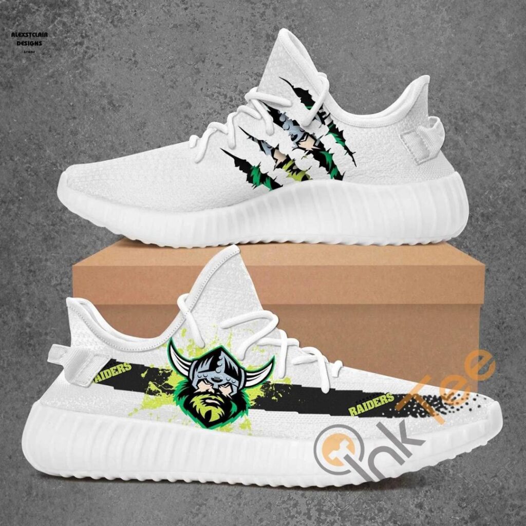 NRL Canberra Raiders Tearing Open Logo Yeezy Boost Sneakers V2
