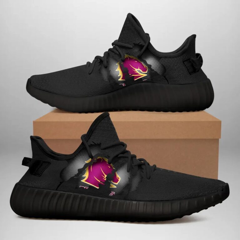 NRL Brisbane Broncos Tearing Open Logo Yeezy Boost Sneakers