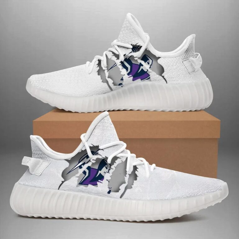 NRL Melbourne Storm Tearing Open Logo Yeezy Boost Sneakers