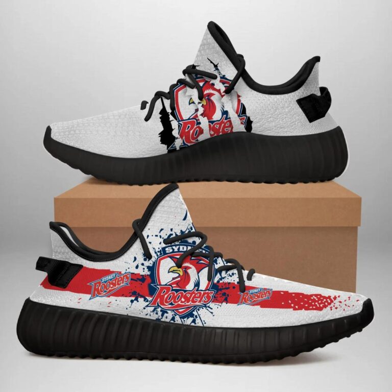 NRL Sydney Roosters Tearing Open Logo Yeezy Boost Sneakers