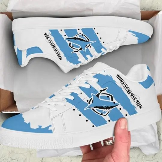 NRL Cronulla-Sutherland Sharks White Blue Stan Smith Shoes