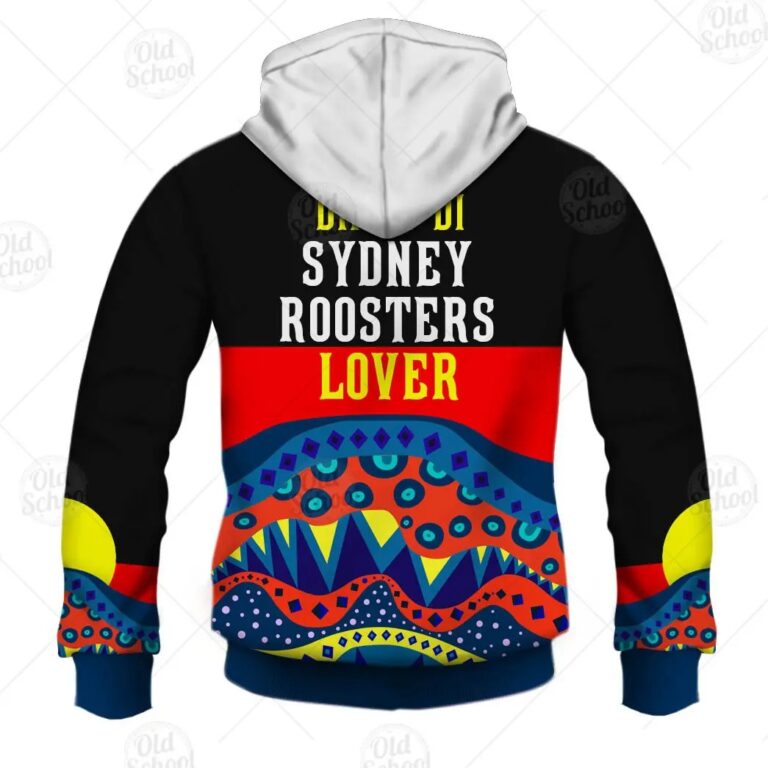 NRL Sydney Roosters Dinky Di Lover Aboriginal Flag x Indigenous Zip Up Hoodie