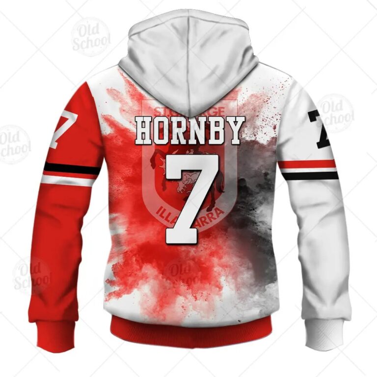 NRL St. George Illawarra Dragons Ben Hornby Zip Up Hoodie T52 STYLE