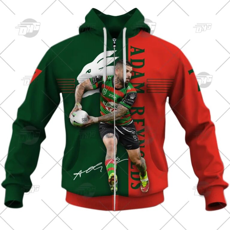 NRL South Sydney Rabbitohs Adam Reynolds Elite Player Zip Up Hoodie STYLE T17