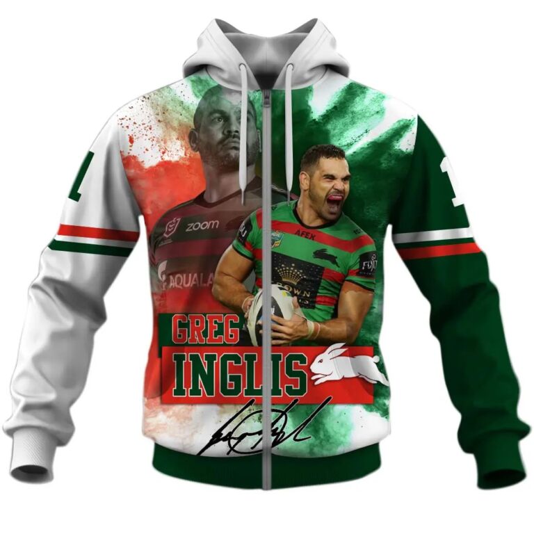 NRL South Sydney Rabbitohs Greg Inglis Zip Up Hoodie