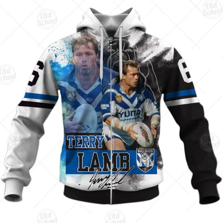 NRL Canterbury-Bankstown Bulldogs Legend Terry Lamb Zip Up Hoodie