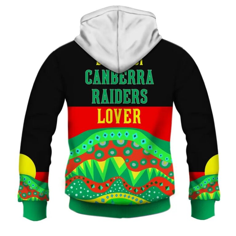 NRL Canberra Raiders Dinky Di Lover Aboriginal Flag x Indigenous Zip Up Hoodie