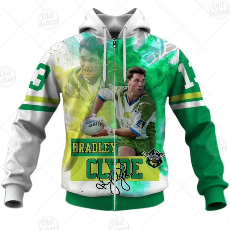 NRL Canberra Raiders Bradley Clyde Zip Up Hoodie