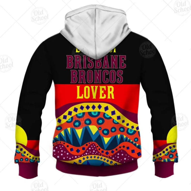 NRL Brisbane Broncos Dinky Di Lover Aboriginal Flag x Indigenous Zip Up Hoodie