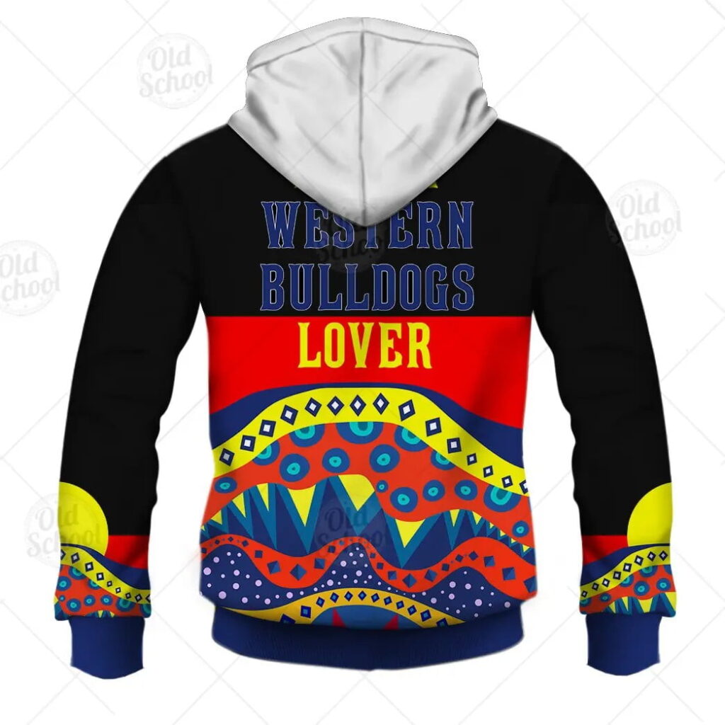 AFL Western Bulldogs Dinky Di Lover Aboriginal Flag x Indigenous Zip Up Hoodie