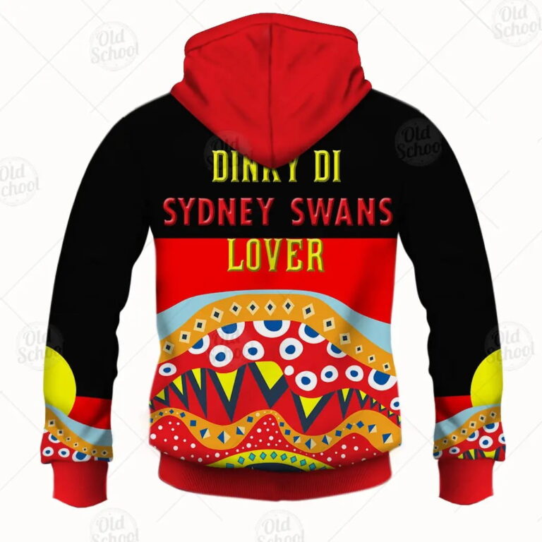 AFL Sydney Swans Dinky Di Lover Aboriginal Flag x Indigenous Zip Up Hoodie