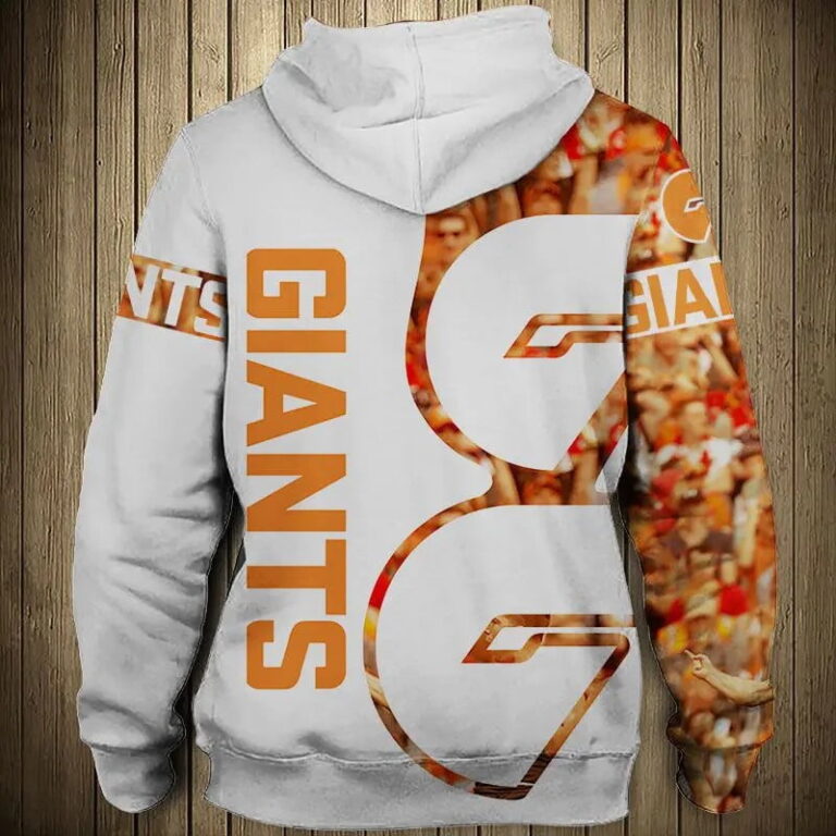 AFL Greater Western Sydney Giants Orange White Zip Up Hoodie