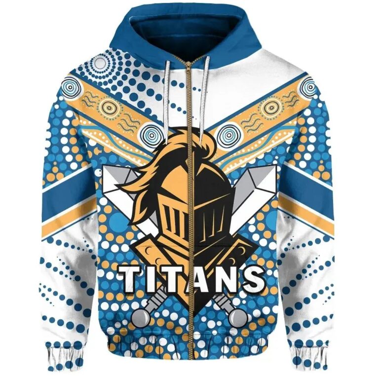 NRL Gold Coast Titans Knight Zip Up Hoodie