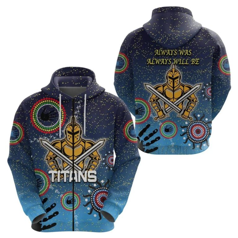 NRL Gold Coast Titans Naidoc Aboriginal Zip Up Hoodie
