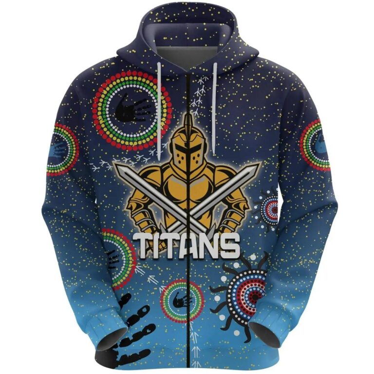 NRL Gold Coast Titans Naidoc Aboriginal Zip Up Hoodie
