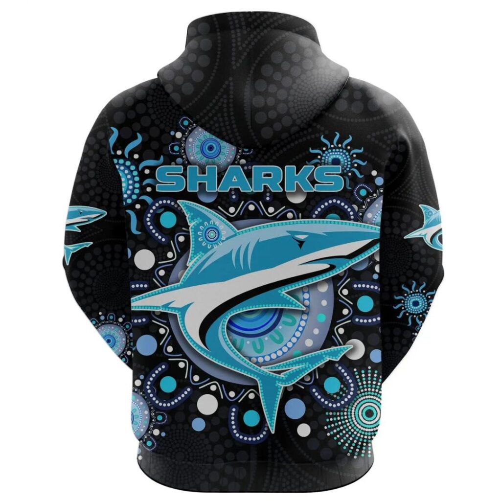 NRL Cronulla-Sutherland Sharks Indigenous Zip Up Hoodie