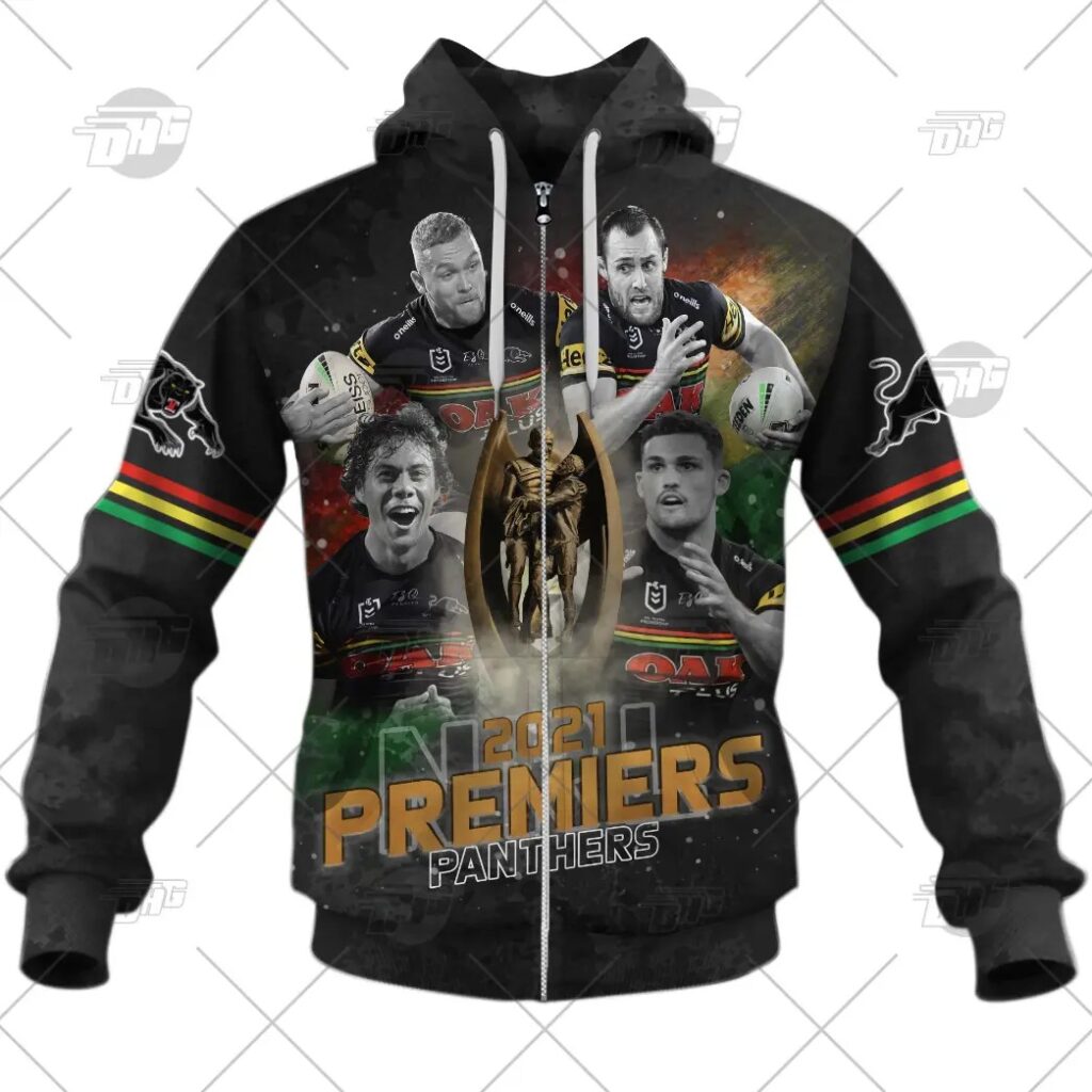NRL Penrith Panthers Premiers 2021 Zip Up Hoodie