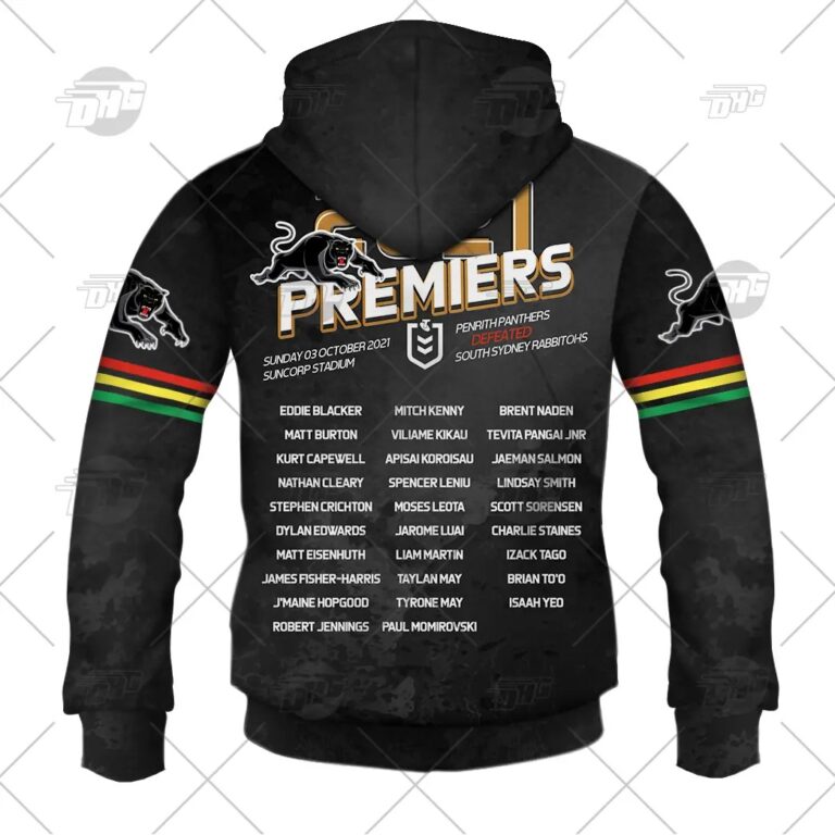 NRL Penrith Panthers Premiers 2021 Zip Up Hoodie