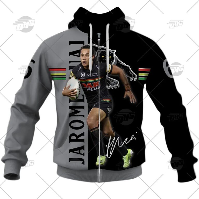 NRL Penrith Panthers Jarome Luai Elite Player Style Zip Up Hoodie