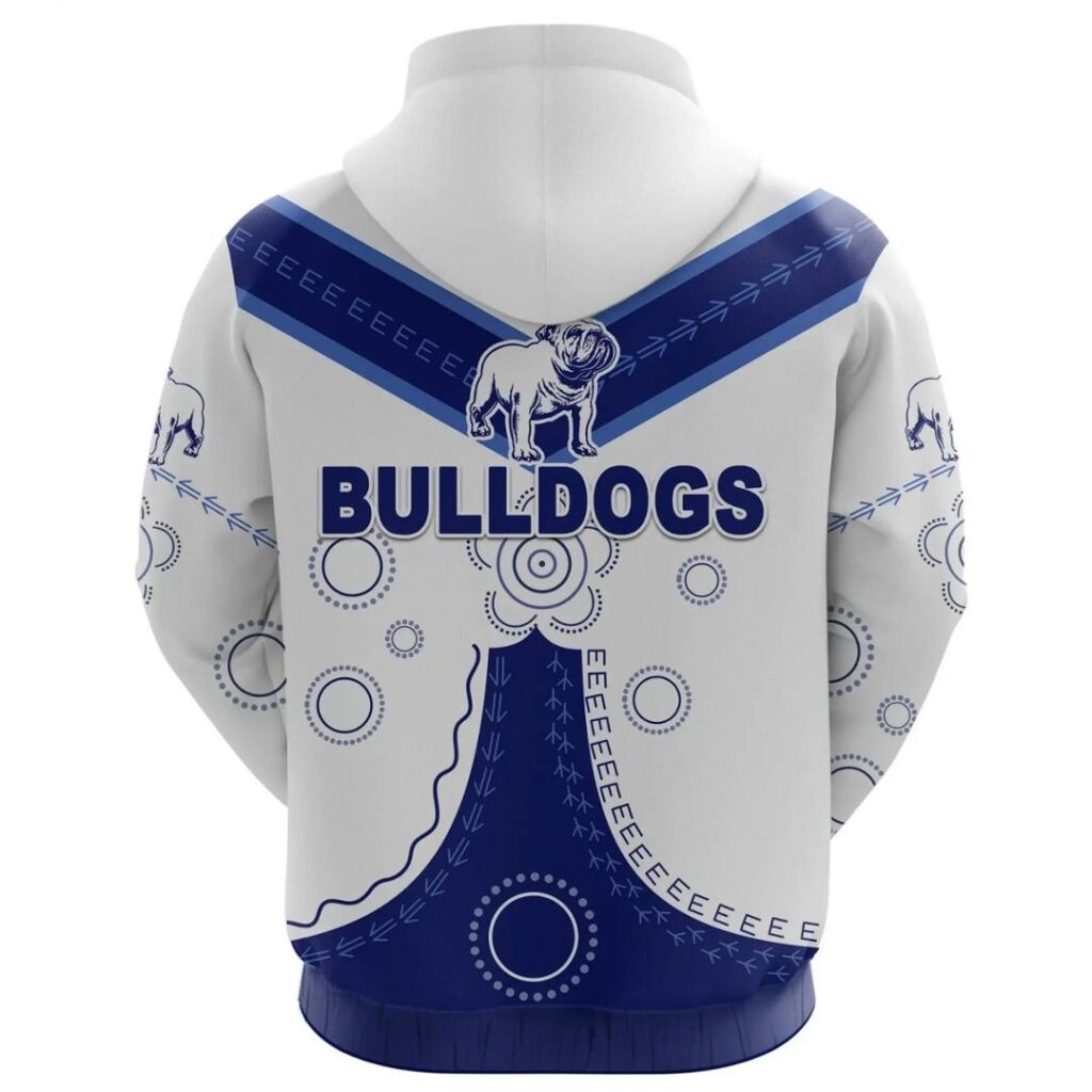 NRL Canterbury-Bankstown Bulldogs Simple Indigenous Zip Up Hoodie