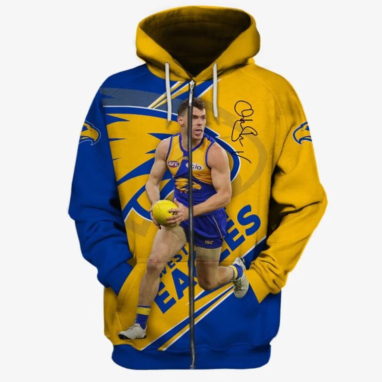 AFL West Coast Eagles Luke Shuey Zip Up Hoodie