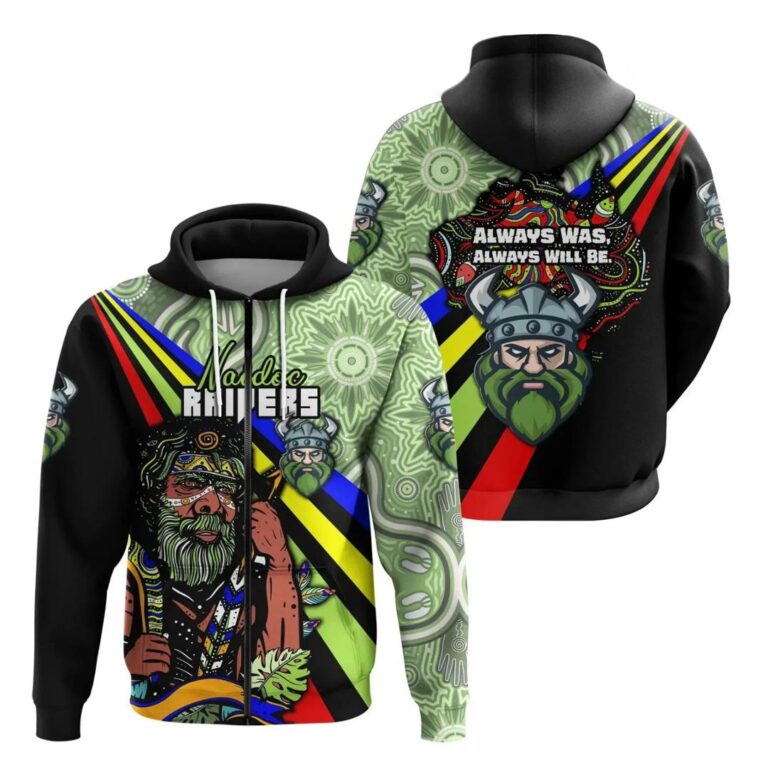 NRL Canberra Raiders Naidoc Zip Up Hoodie