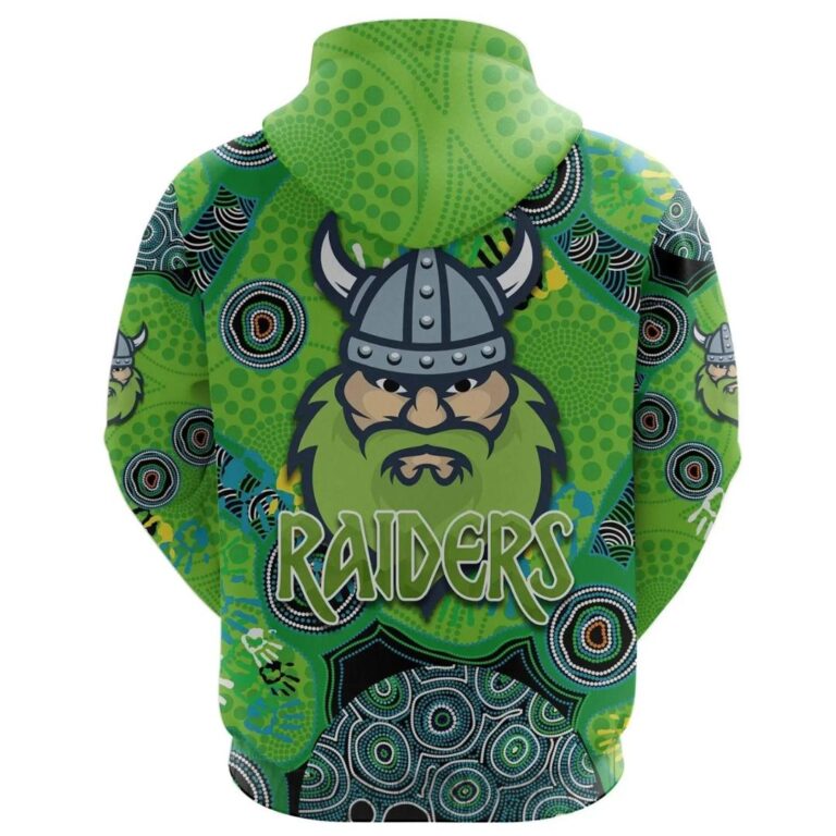 NRL Canberra Raiders Viking Indigenous Zip Up Hoodie