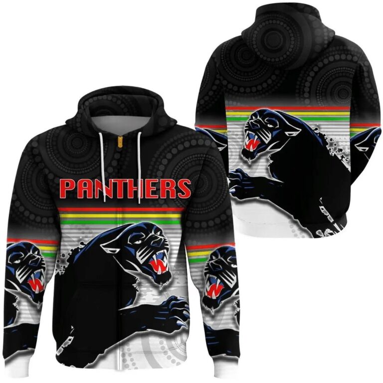 NRL Penrith Panthers Rugby Team Zip Up Hoodie