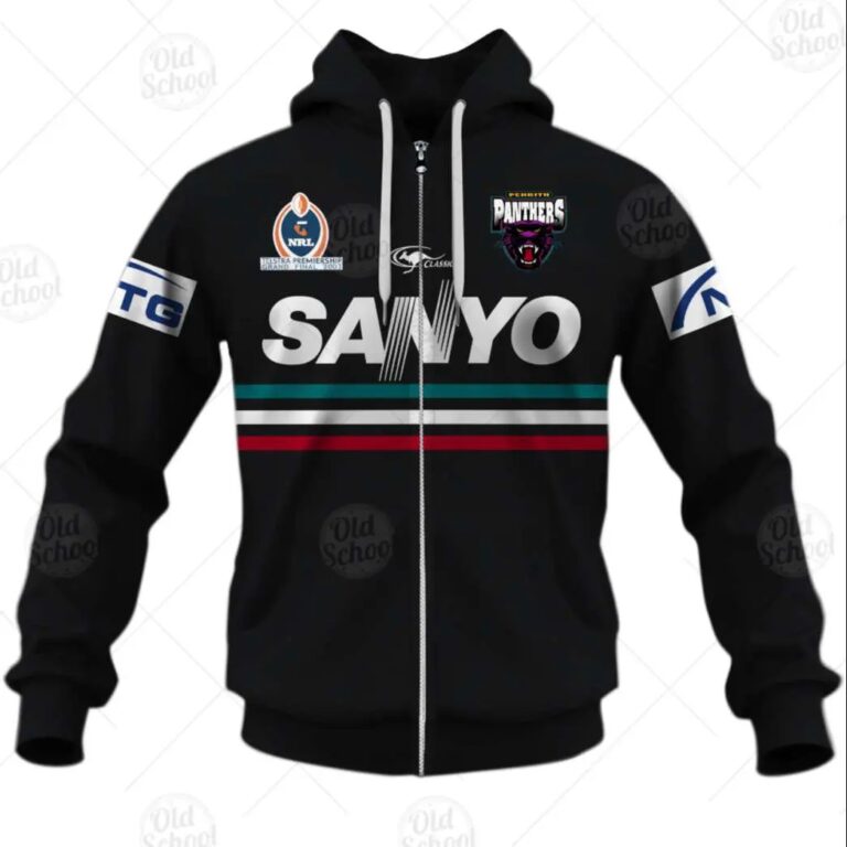 NRL Grand Final 2003 Penrith Panthers Vintage Retro Zip Up Hoodie