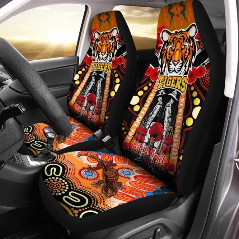 NRL Wests Tigers Anzac Day Lest We Forget Car Seat Covers