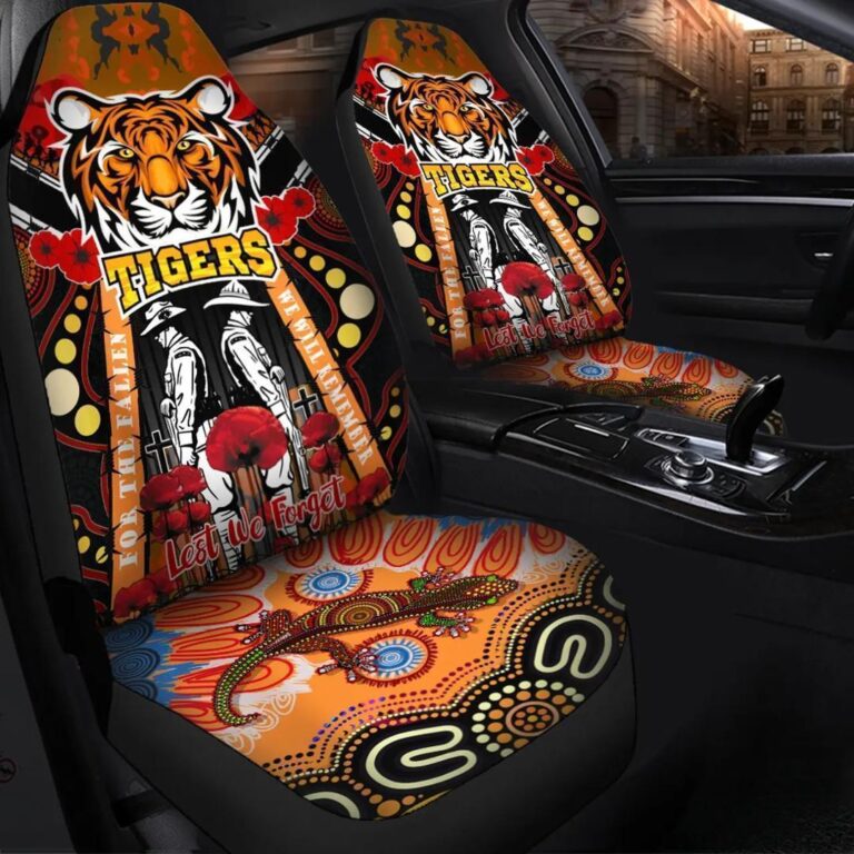 NRL Wests Tigers Anzac Day Lest We Forget Car Seat Covers