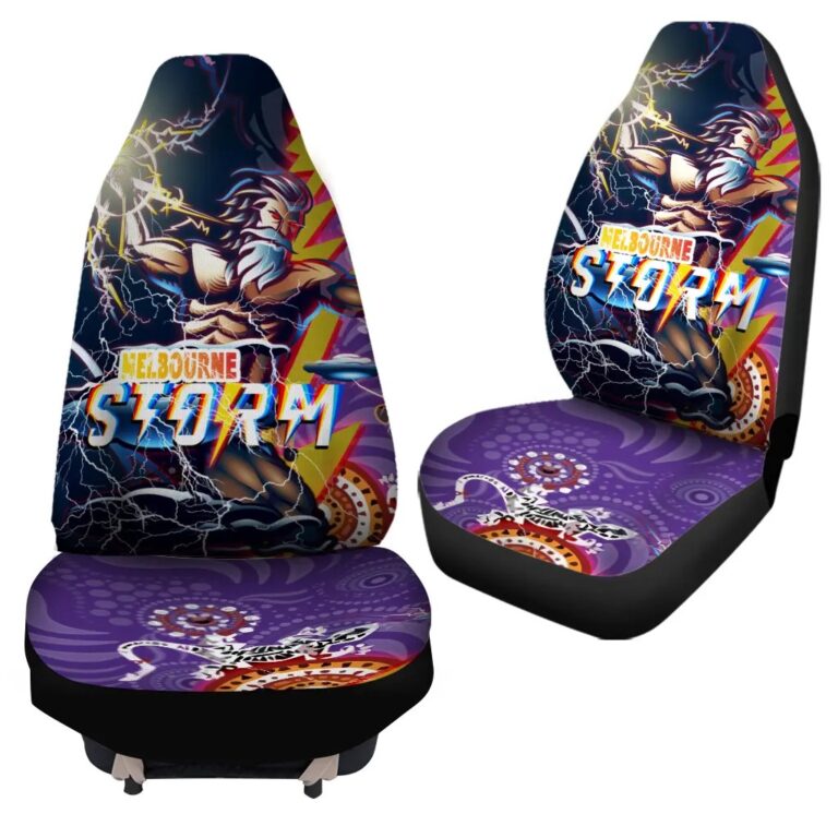 NRL Melbourne Storm Aboriginal Rugby Car Seat Covers