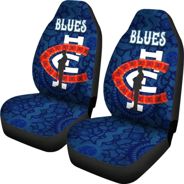 AFL Carlton Blues Anzac Country Style Car Seat Covers