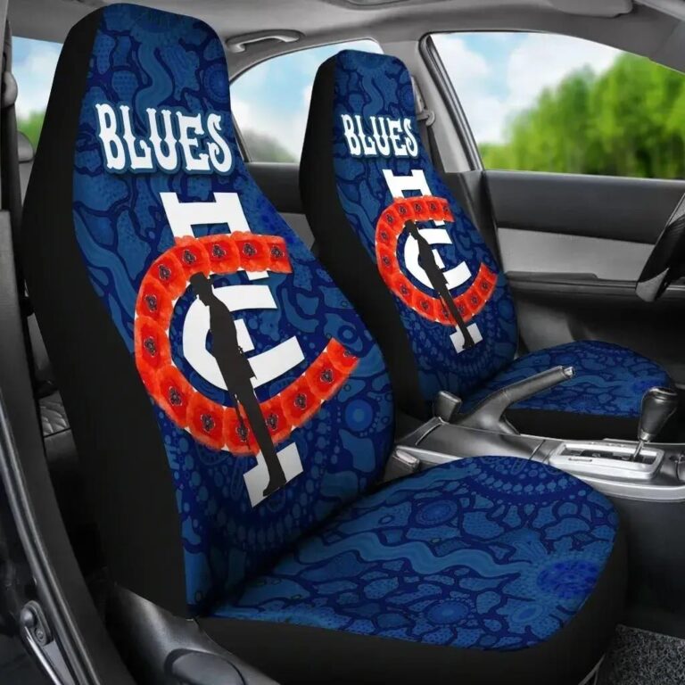 AFL Carlton Blues Anzac Country Style Car Seat Covers