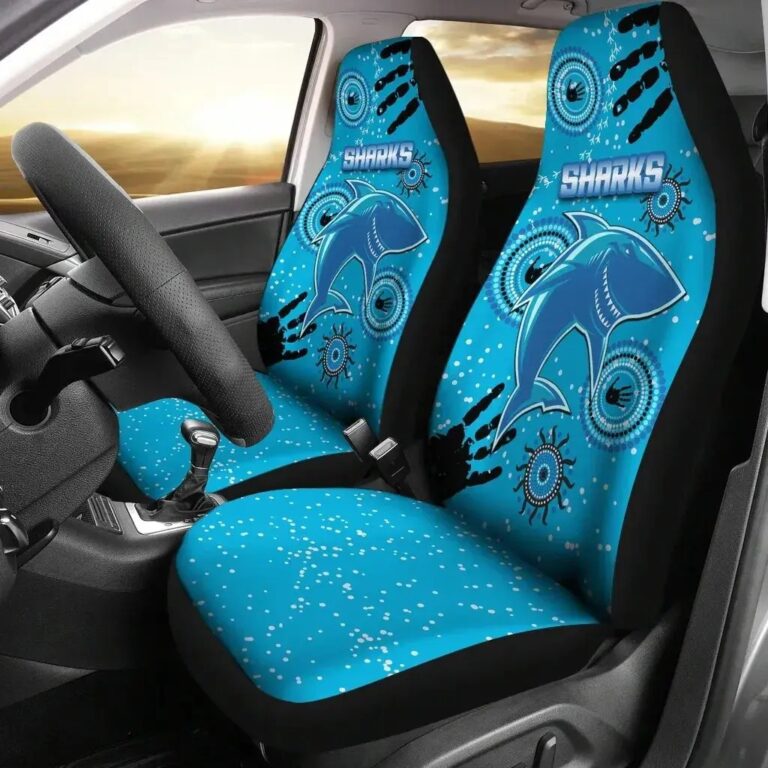NRL Cronulla Sutherland Sharks - Indigenous Country Style Car Seat Covers