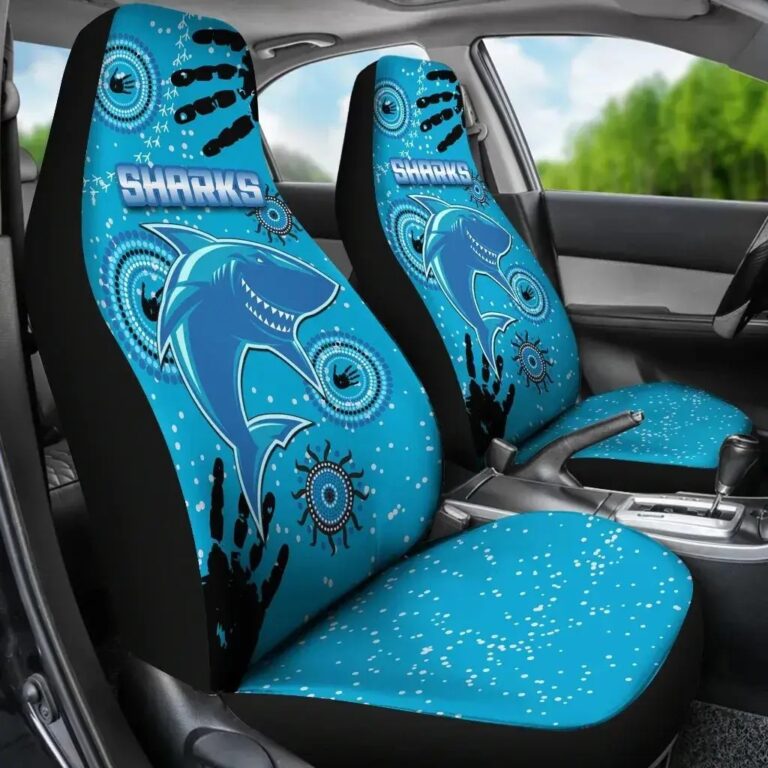 NRL Cronulla Sutherland Sharks - Indigenous Country Style Car Seat Covers