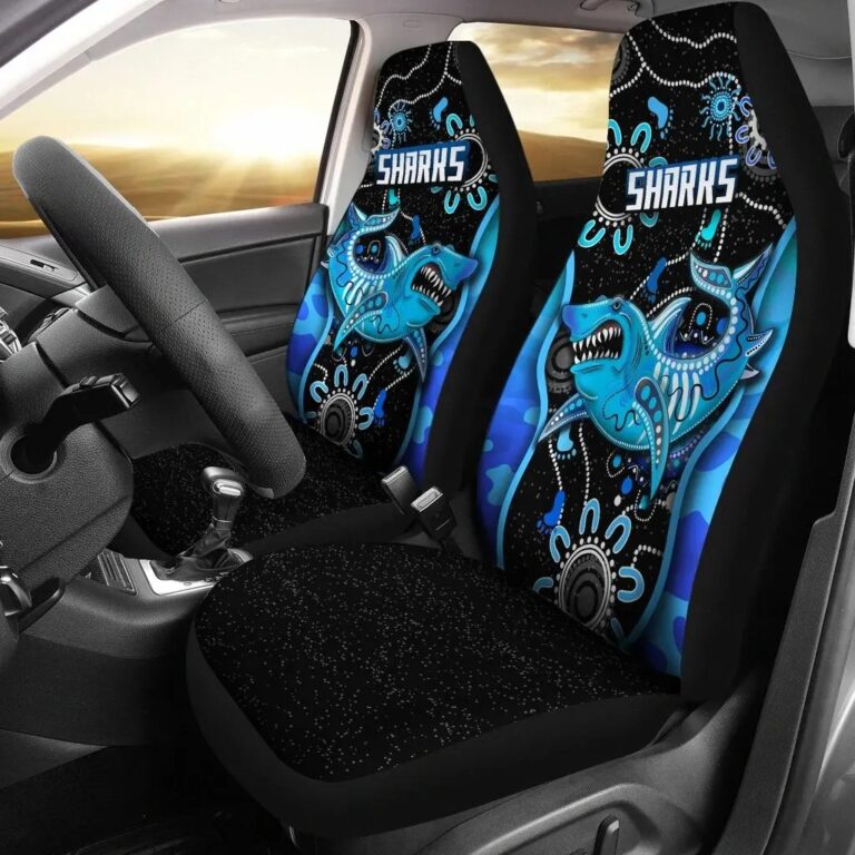 NRL Cronulla Sutherland Sharks - Anzac Day Unique Indigenous Car Seat Covers