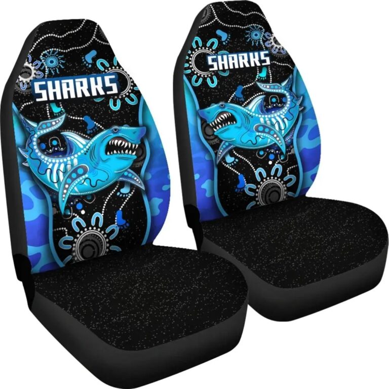NRL Cronulla Sutherland Sharks - Anzac Day Unique Indigenous Car Seat Covers