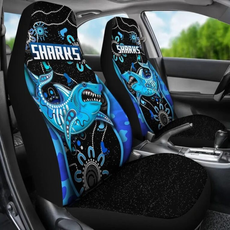 NRL Cronulla Sutherland Sharks - Anzac Day Unique Indigenous Car Seat Covers