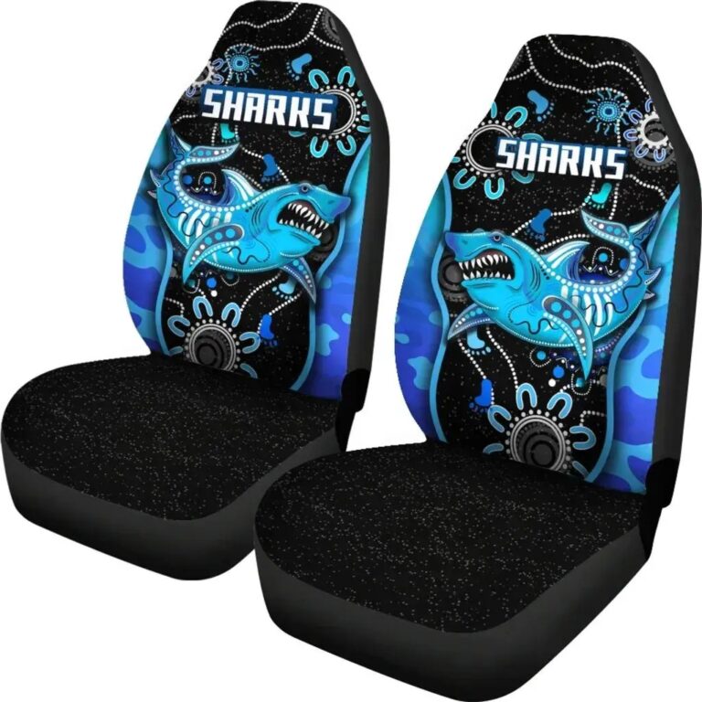 NRL Cronulla Sutherland Sharks - Anzac Day Unique Indigenous Car Seat Covers
