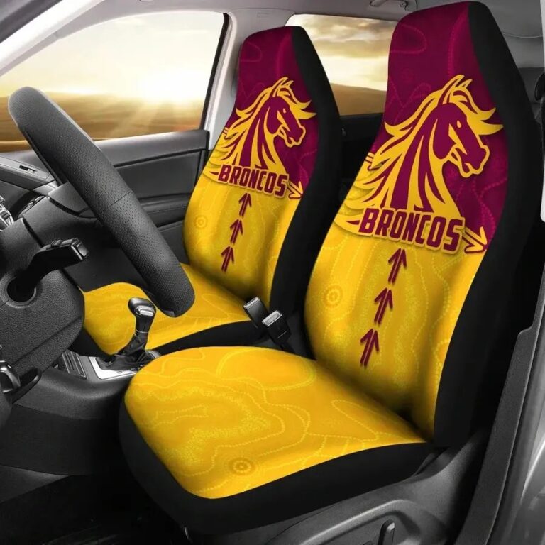 NRL Brisbane Broncos Aboriginal Car Seat Covers