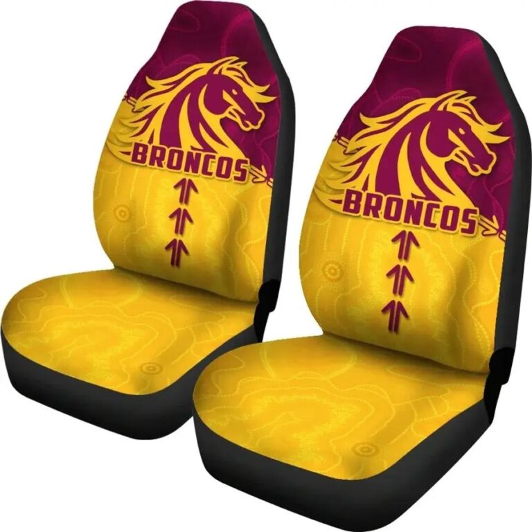 NRL Brisbane Broncos Aboriginal Car Seat Covers