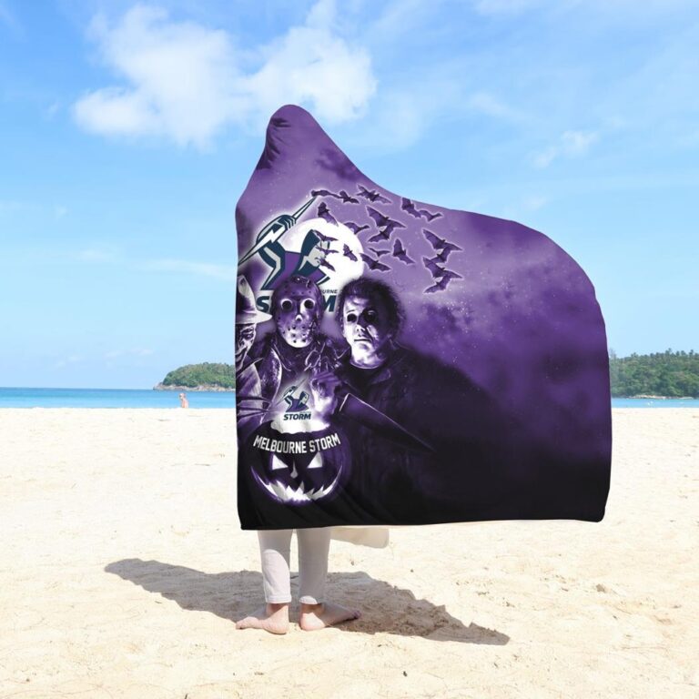 NRL Melbourne Storm Halloween Hooded Blanket