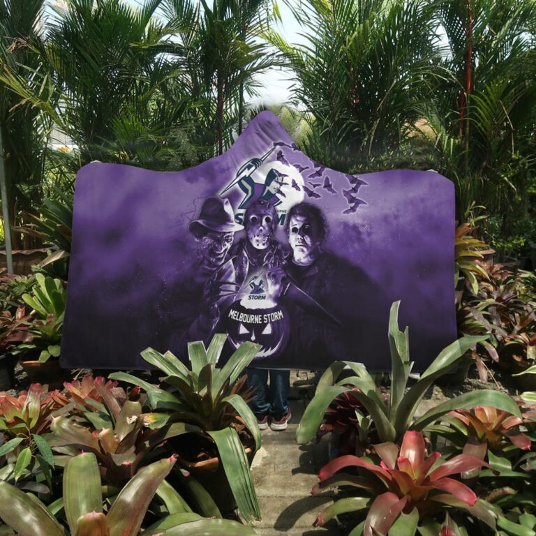 NRL Melbourne Storm Halloween Hooded Blanket