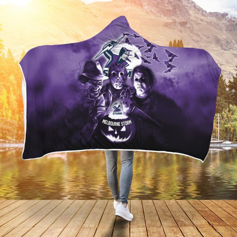 NRL Melbourne Storm Halloween Hooded Blanket
