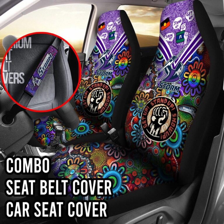 NRL Melbourne Storm | Seat Belt | Steering | Car Seat Covers