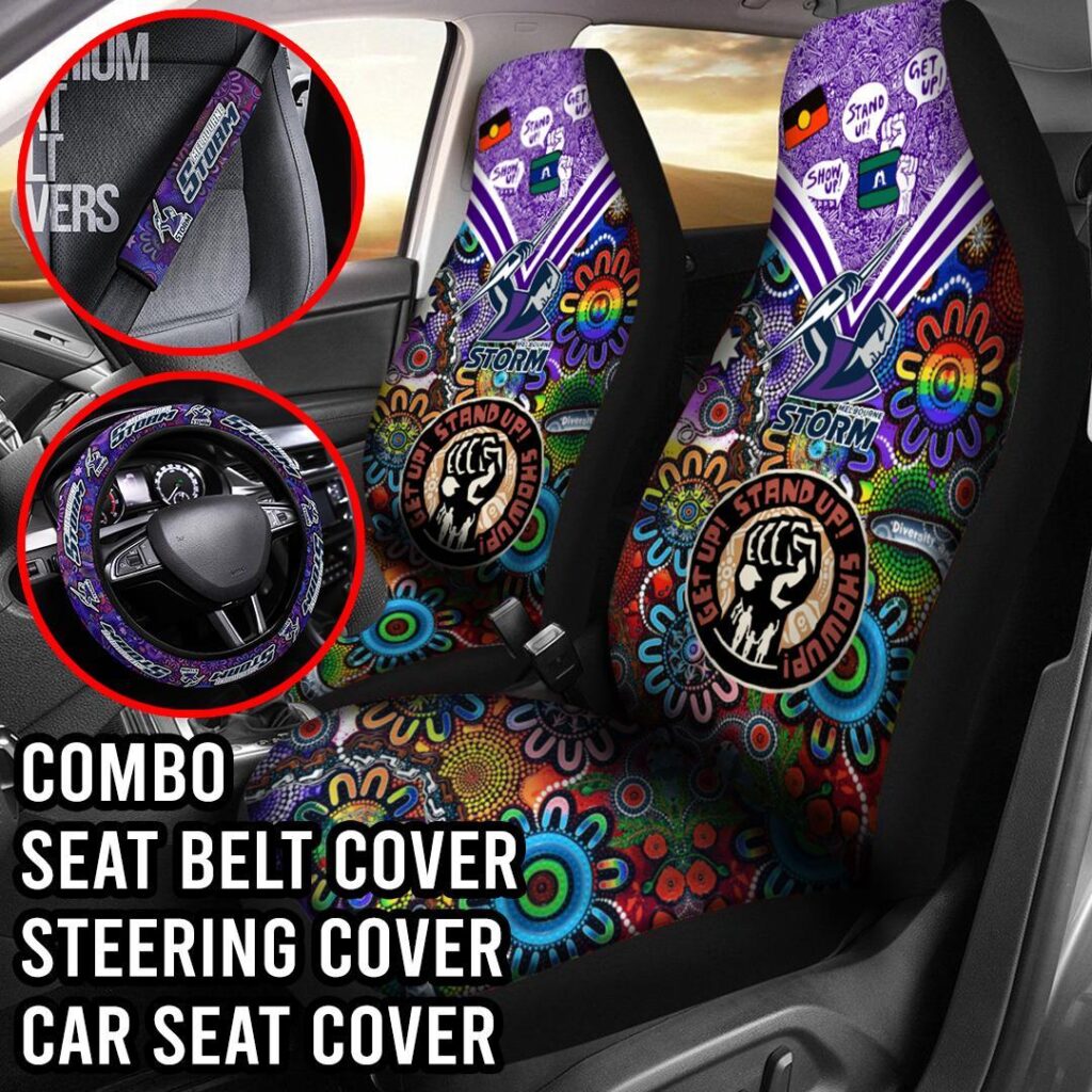 NRL Melbourne Storm | Seat Belt | Steering | Car Seat Covers