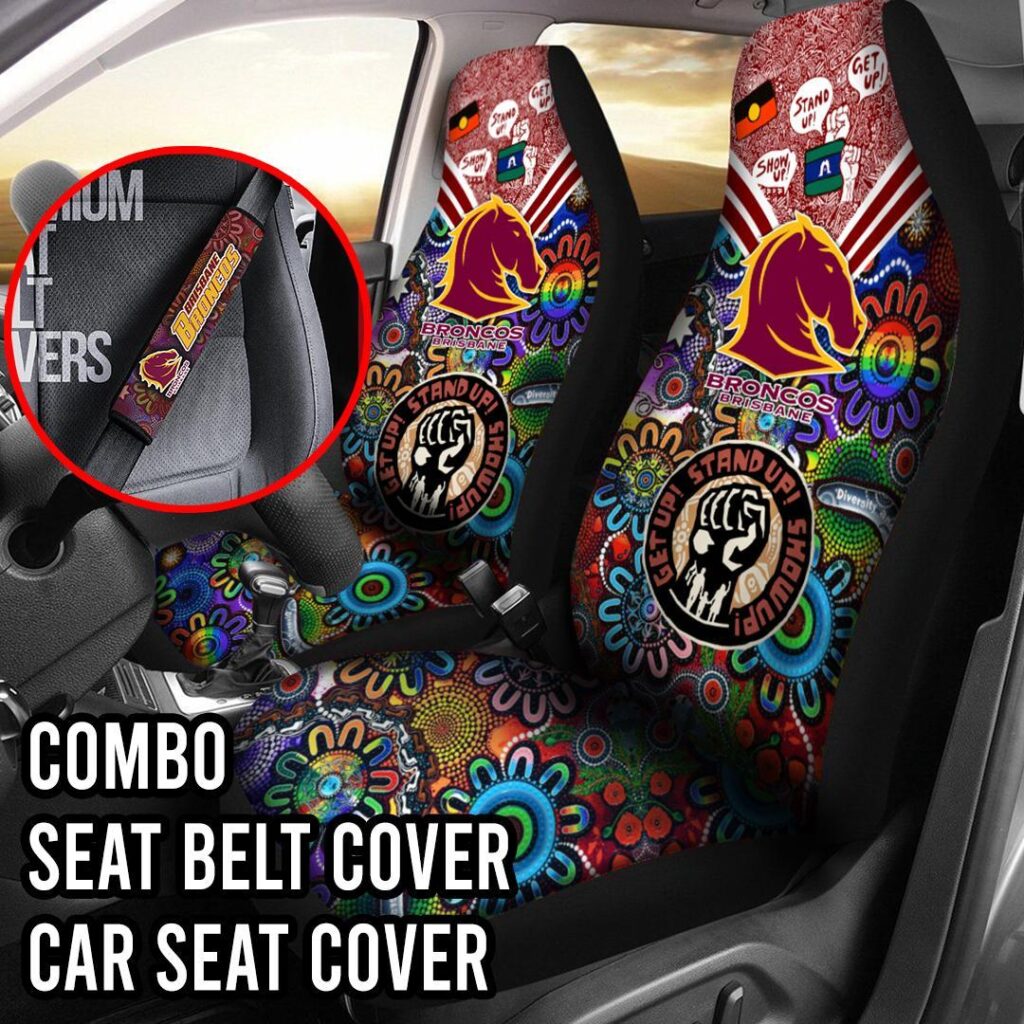 NRL Brisbane Broncos | Seat Belt | Steering | Car Seat Covers